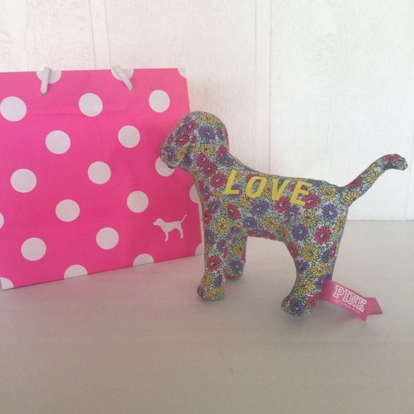 PINK VICTORIAS SECRET MINI PLUSH LOVE DOG - Picture 3 of 9